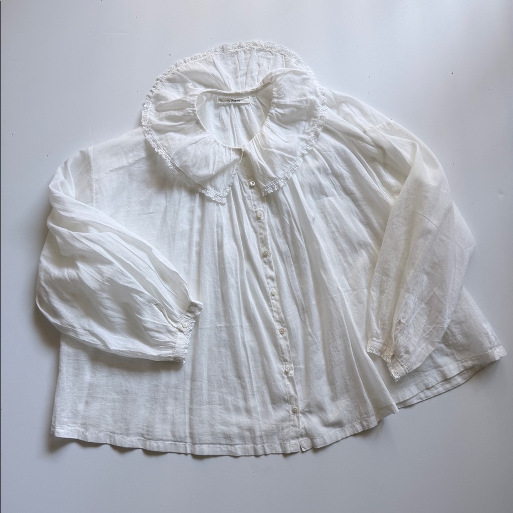 Doen sheer organic cotton blouse
